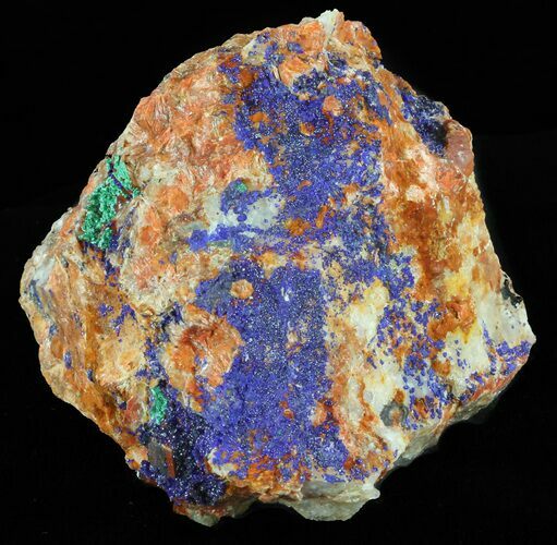 Malachite with Azurite On Barite - Morocco #60725